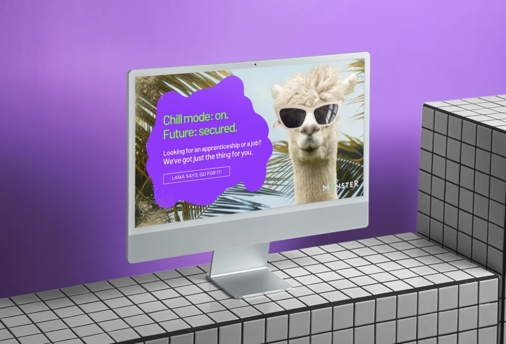 Paid-Social-Creative für Monster zur Ansprache der Gen Z
