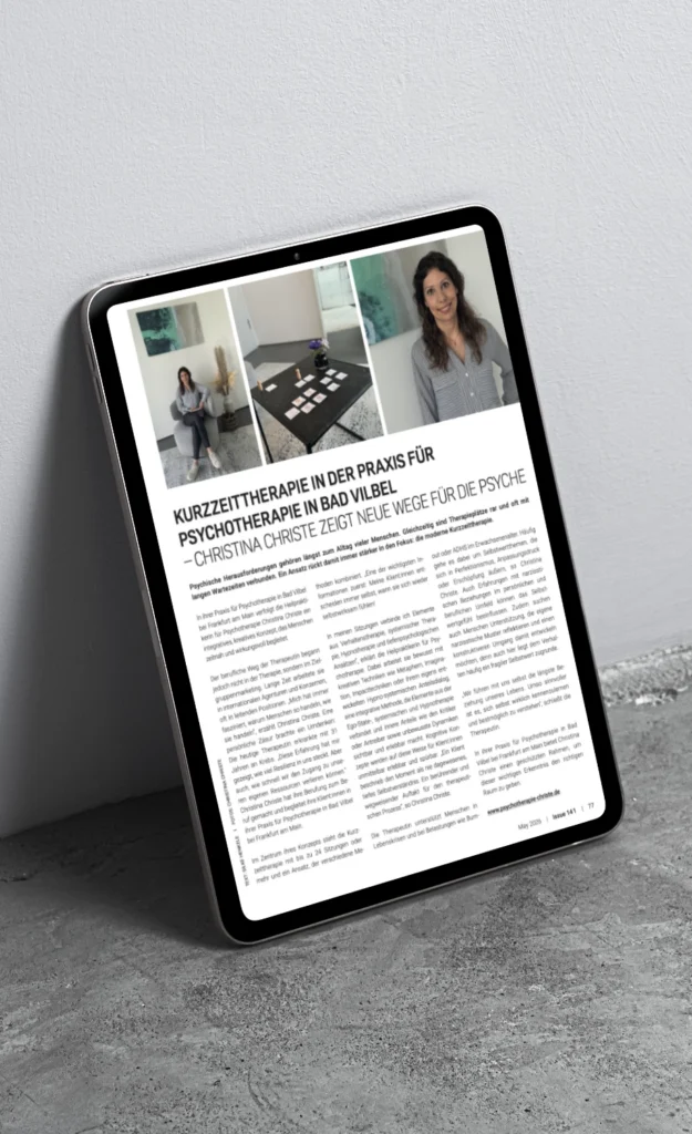 Artikel Discover Germany für Psychotherapie Christe