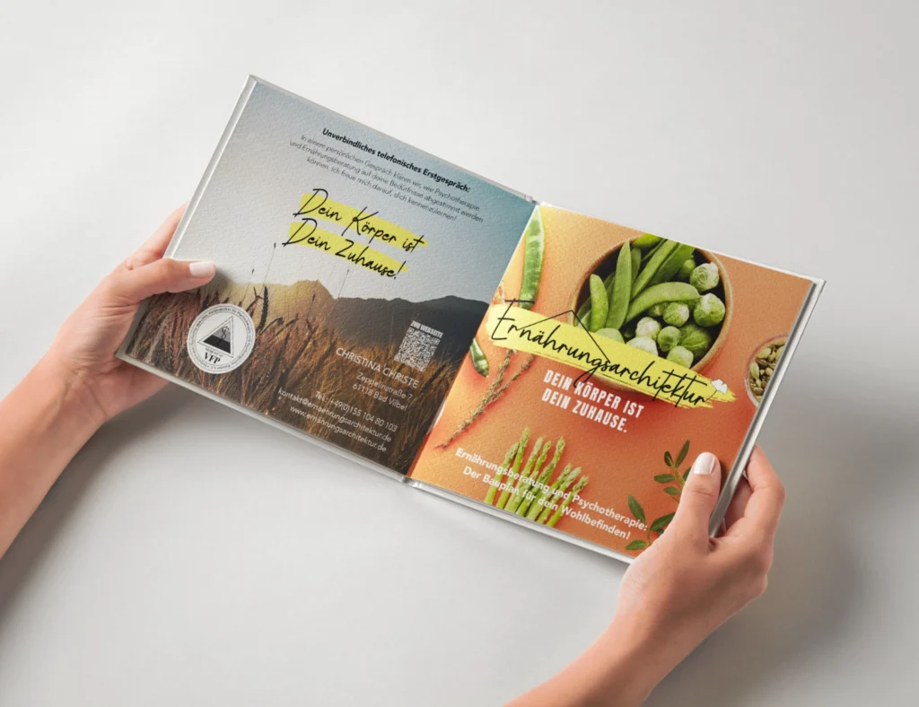Flyer im Corporate Design von Ernährungsarchitektur