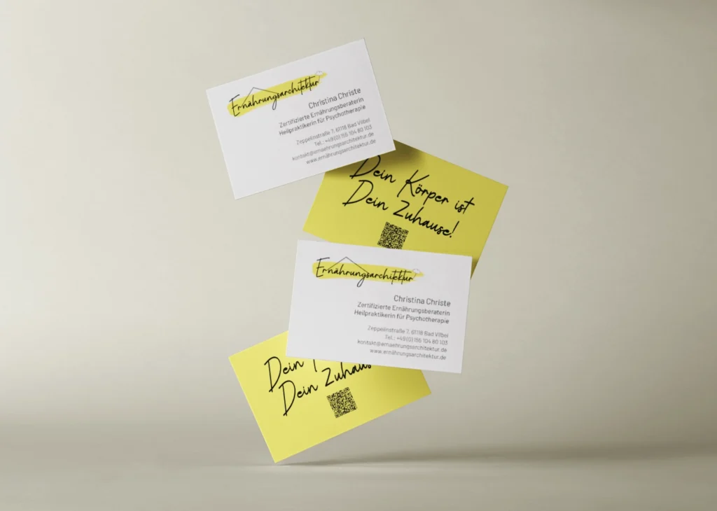 Visitenkarten im Corporate Design von Ernährungsarchitektur