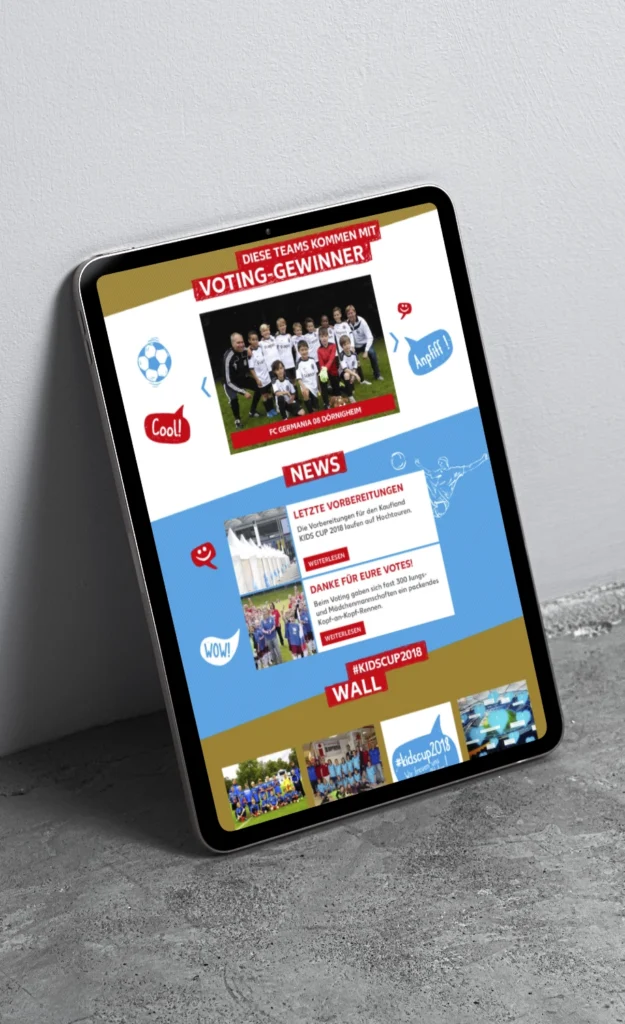 Digitale Eventplattform des Kaufland Kids Cup