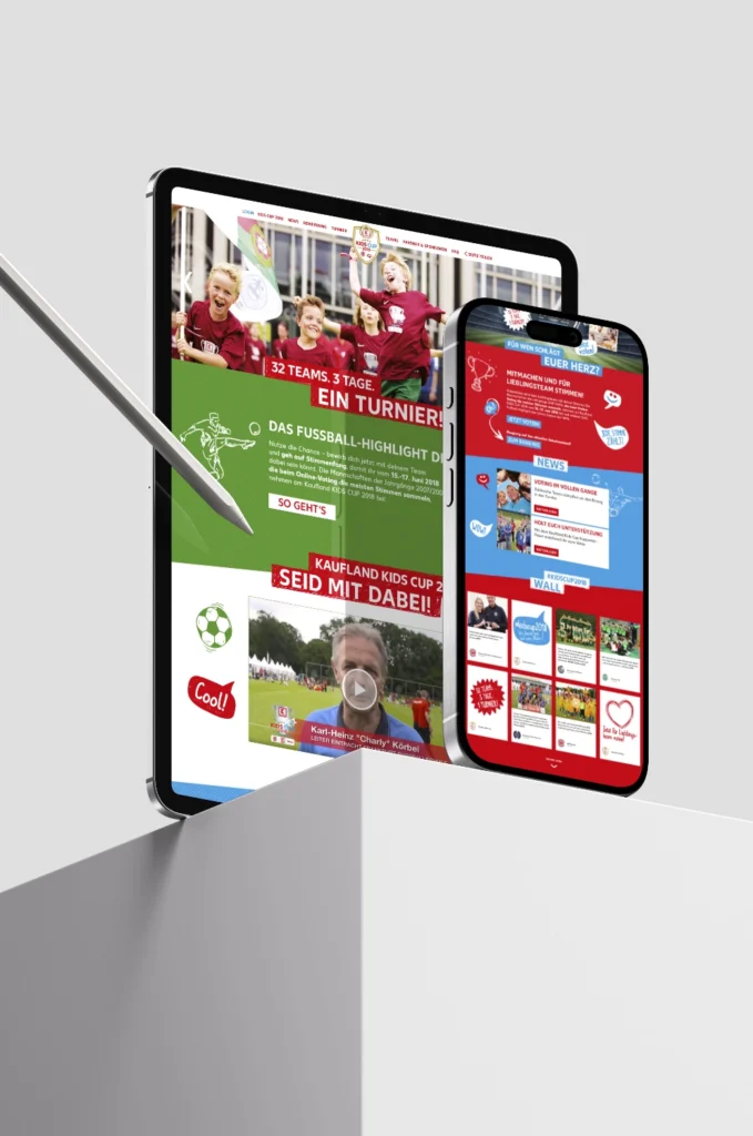 Responsive Ansicht des Kaufland Kids Cup