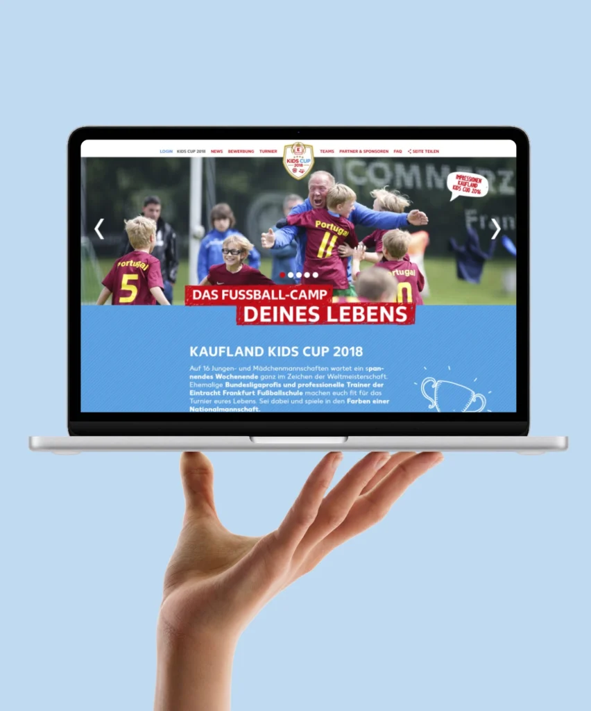 Digitale Eventplattform des Kaufland Kids Cup