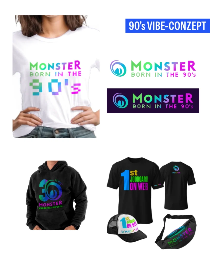 Visual Concept im 90er-Jahre-Stil für 30 Jahre Monster