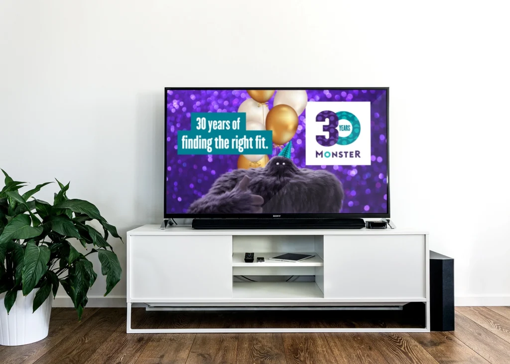 Jubiläumskampagne 30 Jahre Monster auf Connected-TV