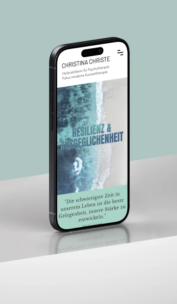 Mobile Website für Psychotherapie Christe