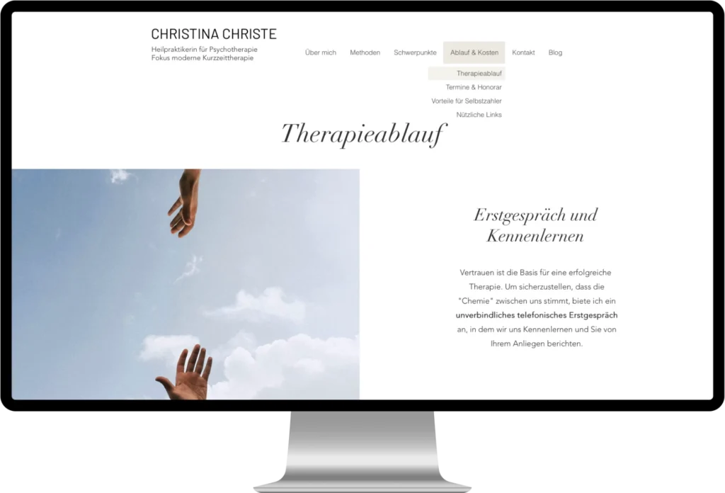Editorial Design für Psychotherapie Christe