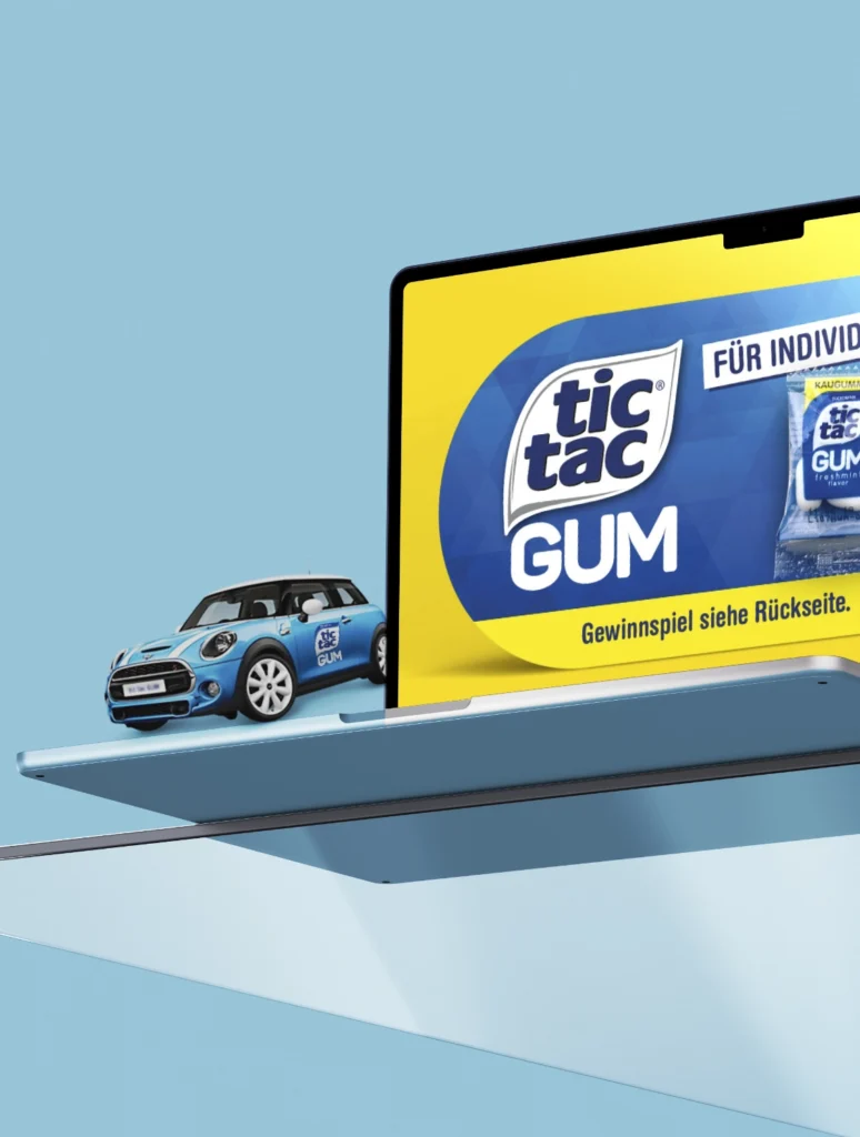 Anzeige der tic tac GUM Sampling-Kampagne